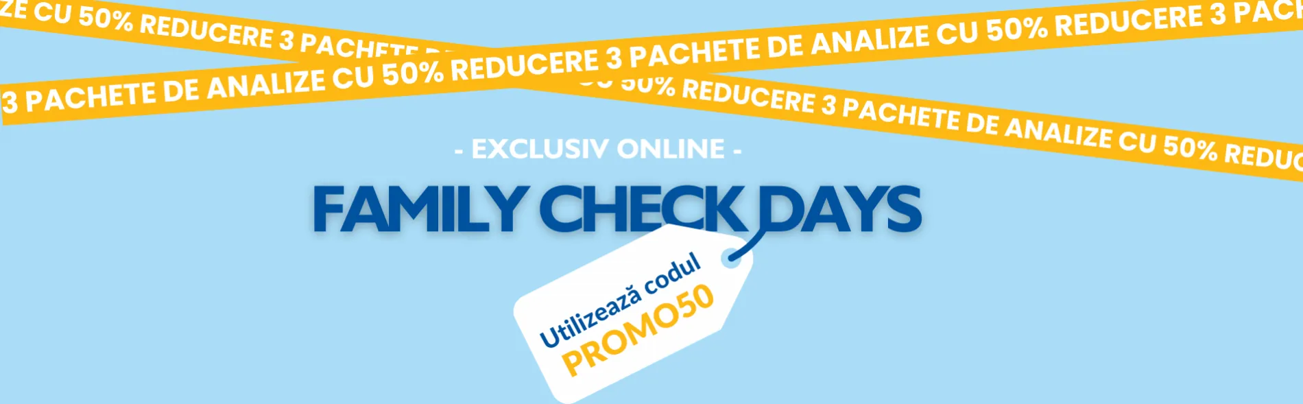 3 pachete de analize cu 50% reducere.