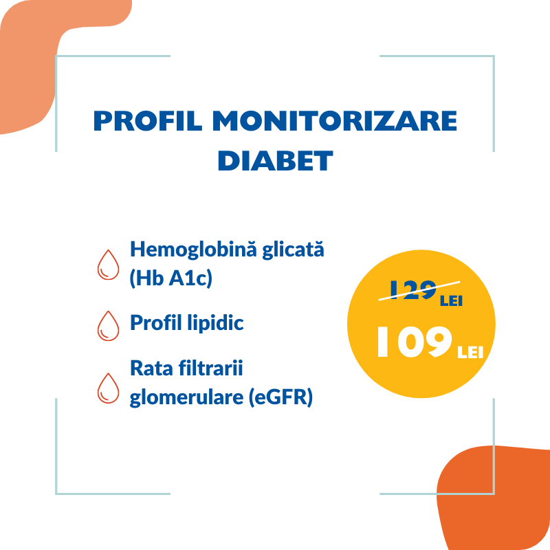 monitorizare diabet, hemoglobina glicata, profil lipidic, egfr